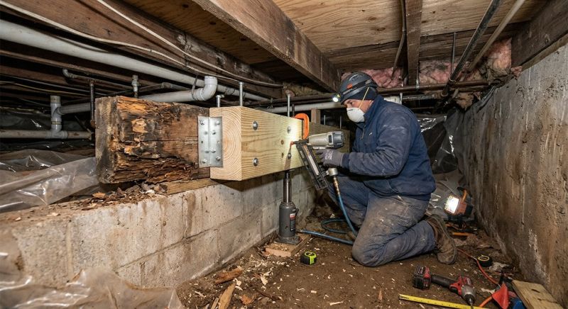 Basement Joist Repair in Wilmington, NC