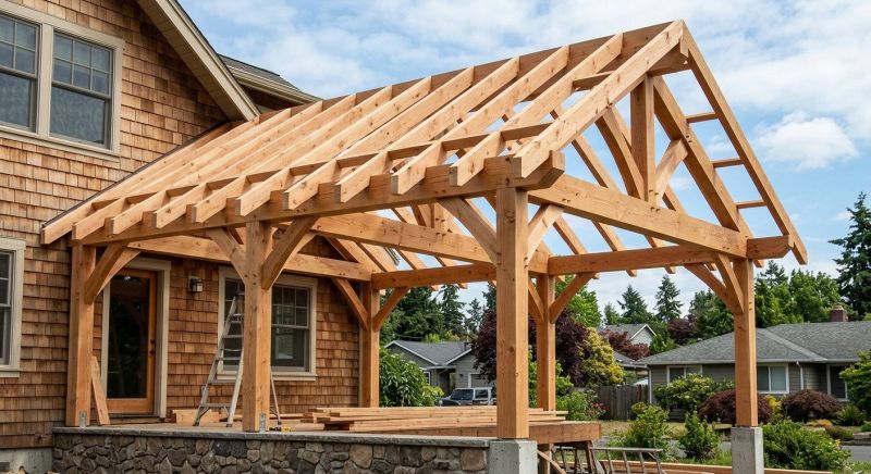 Porch Framing in Conroe, TX