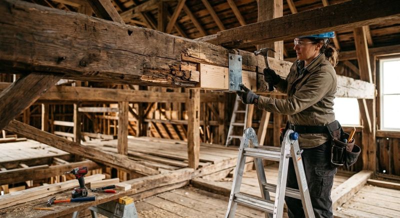 Wood Beam Repair in Wilmington, NC
